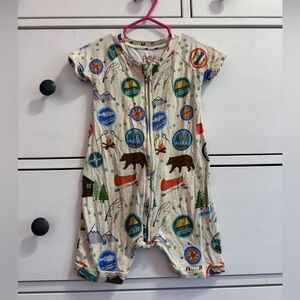 Little Sleepies camping 12-18 month shortie